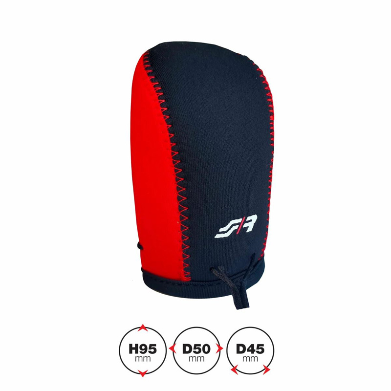 Simoni Racing Gear Knob Cover Universal - Black/Red + Logo