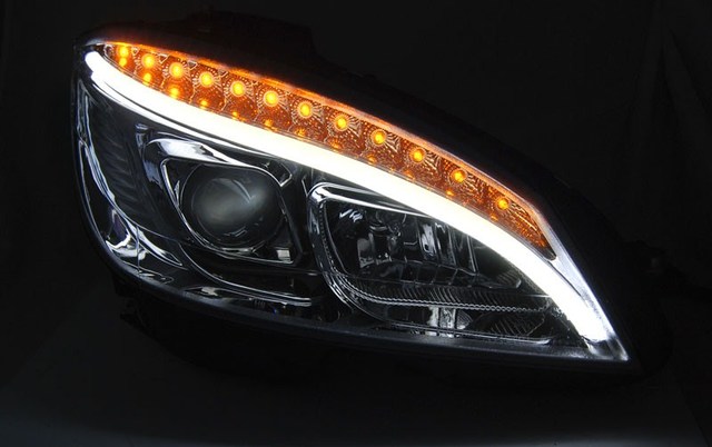 Headlights Mercedes W204 2011-.. Xenon look DRL
