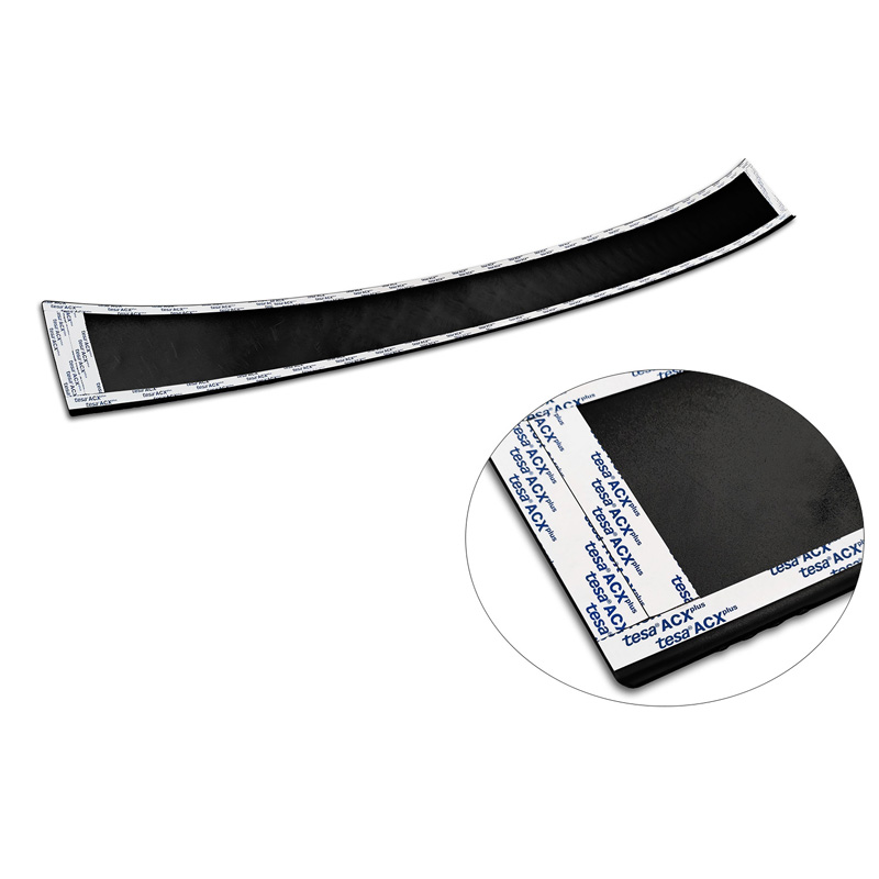 Matt Black Aluminum Rear bumper protector  Citroën Berlingo (Multispace) & Peugeot Partner 2008-2015 & 2015-2018 & 2018- & Peugeot Rifter 2018- & Opel Combo E 2018- & Toyota Proace City/Verso 2019- & Fiat Doblo 2022- 'Riffled Plate'