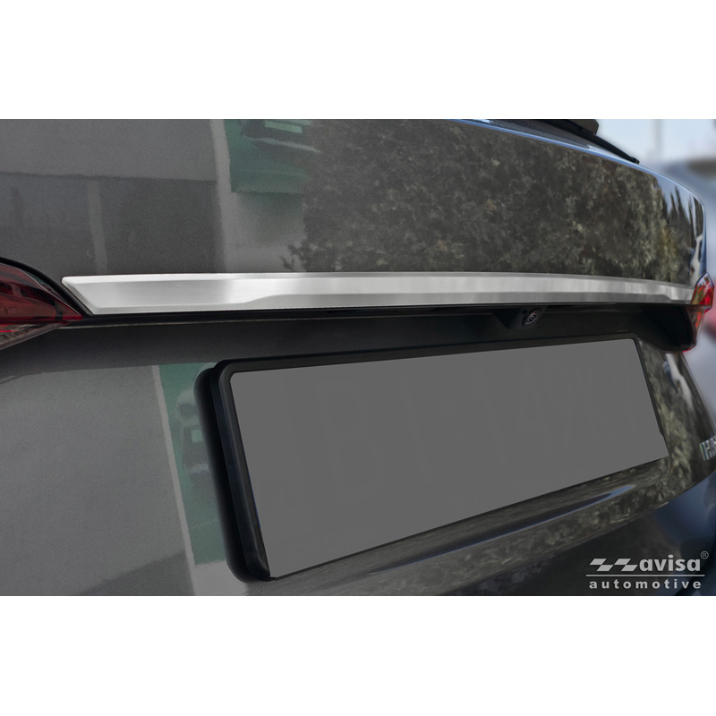 Avisa Brushed Stainless Steel Trunk Tailgate Trim Cover  Skoda Octavia IV Combi (NX5) 2019-2024 & Facelift 2024-