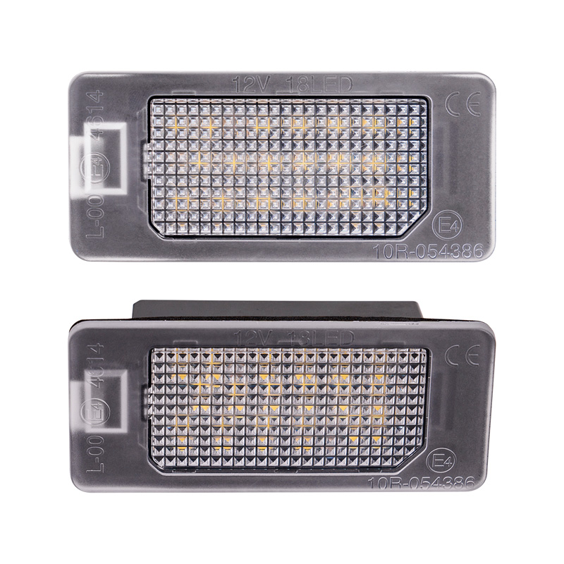 Set LED License Plate Lights  Fiat 500X (6X) 2018-2022 / 500X (7X) 2021- / 500e 2020- / Abarth 500 EV 2023- & Alfa Romeo Tonale 2022-