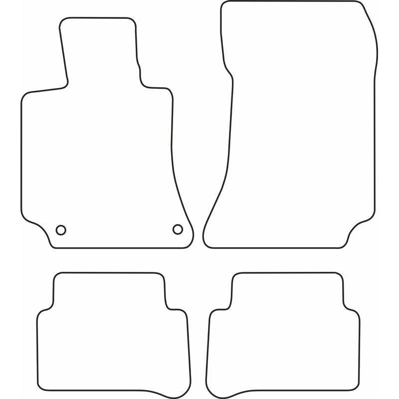 Set velour car mats  Mercedes E-Class W212 2009-2013