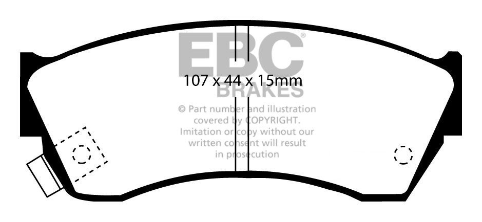EBC Brakes SUZUKI Swift 1.3 (AB35S) 89-92 Remblokken voorzijde