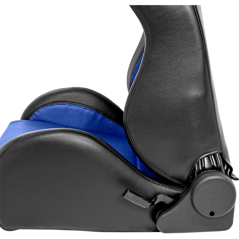 Sport seat 'Eco' - Black/Blue Synthetic leather - Left-side reclinable back-rest - incl. slides