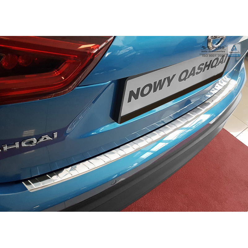 Stainless Steel Rear bumper protector  Nissan Qashqai II Facelift 2017-2021 'Ribs'