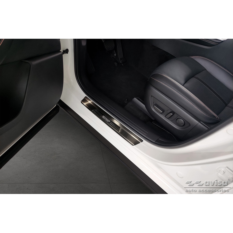 Black Stainless Steel Door sill protectors  Mazda CX-60 (KH) 2022- - 'Performance Special Edition' - 4-pieces