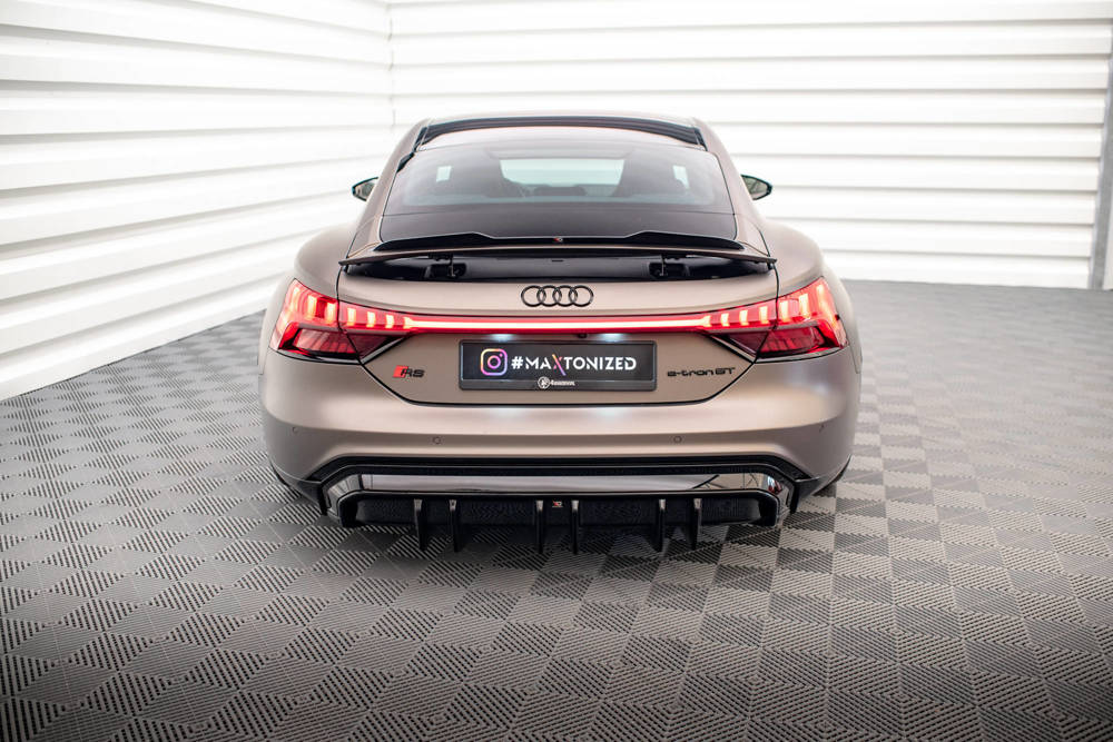 Diffuser passend voor Audi E-Tron GT & RS GT Maxton Glans Zwart