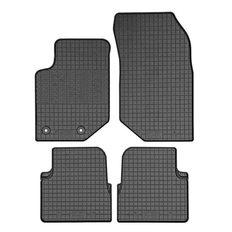 Rubber car mats set  Jeep Avenger (petrol) 2023- (4-pieces + fixing system)