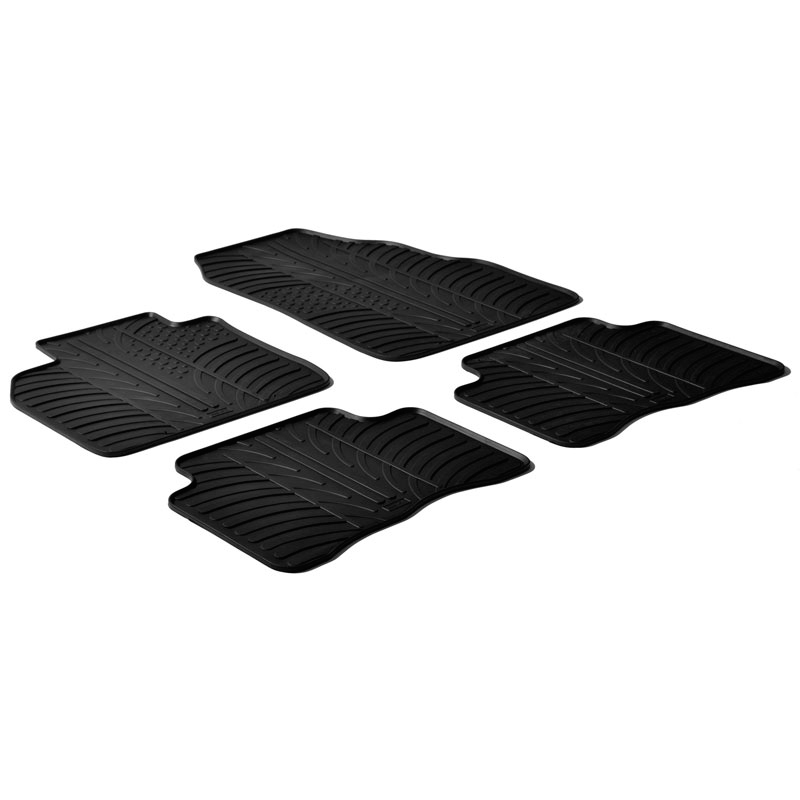 Rubber car mats set  Opel Mokka (incl. X) & Chevrolet Trax 2012-2020 (T profile 4-pieces + mounting clips)