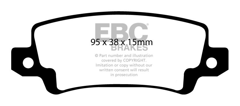 EBC Brakes TOYOTA Corolla 1.4 (ZZE120) 2002-2007 Remblokken acht
