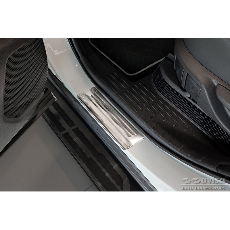 Inox door sill protectors  Toyota Highlander XU70 2020- 'Hybrid' - 4-pieces