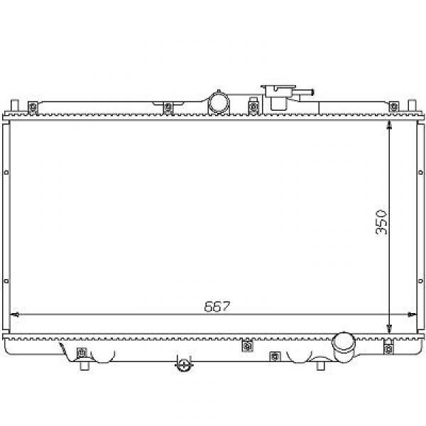 Radiator ACCORD AERODECK 93-96 350x668