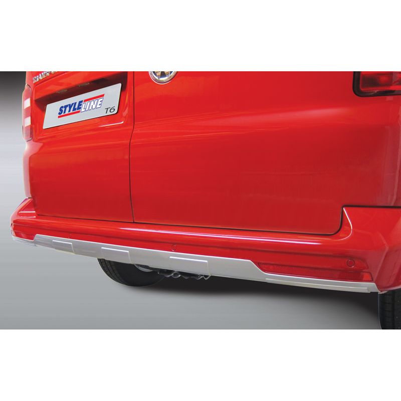 RGM Rear bumper skirt 'Skid-Plate'  Volkswagen Transporter T6 2015-2020 & T6.1 2020- (with rear doors) Silver