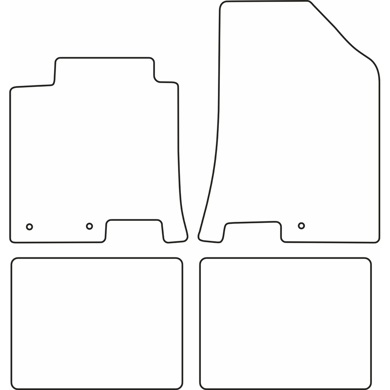 Set velour car mats  Hyundai i40 2011-