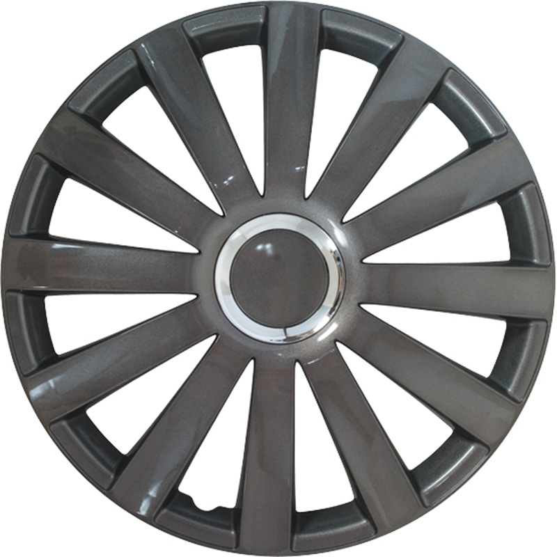 Set wheel covers Spyder 16-inch gun-metal + chrome ring