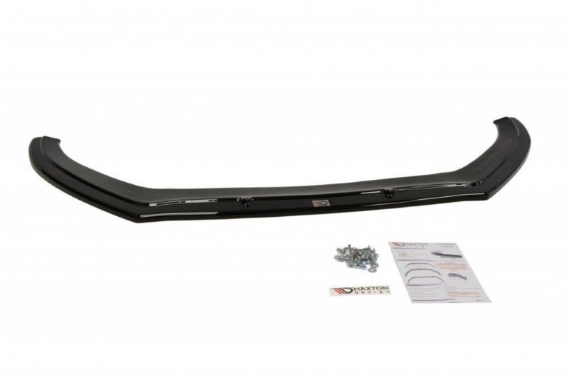 Voorspoiler passend voor Audi A4 B8 FL V.1 Glanzend Zwart