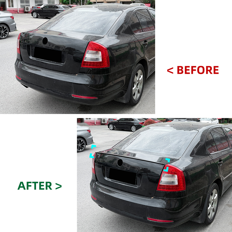 Rear spoiler  Skoda Octavia II (1Z) Sedan 2004-2013 (ABS Glossy Black)
