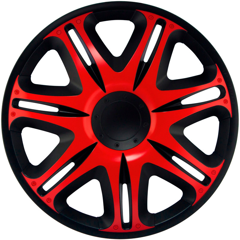 Set J-Tec wheel covers Nascar 13-inch black/red