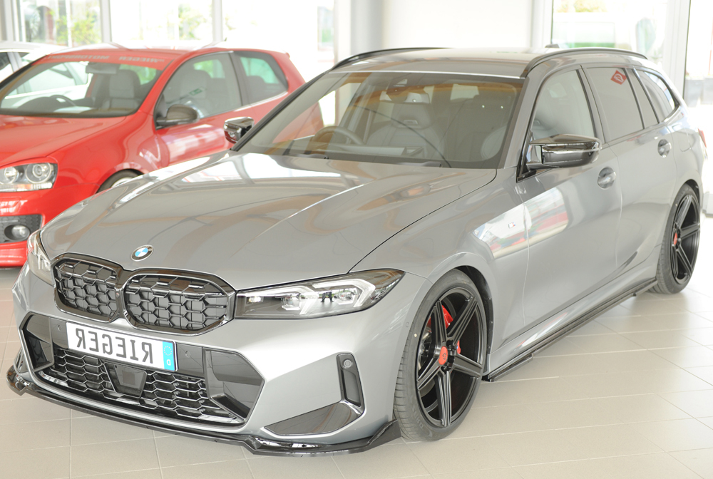Zijskirts passend voor BMW 3 Serie M Pakket G20 G21 Rieger Glans Zwart