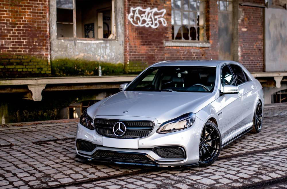 Voorspoiler passend voor Mercedes E-Klasse W212 E63 AMG Facelift 12-16 Glans Zwart