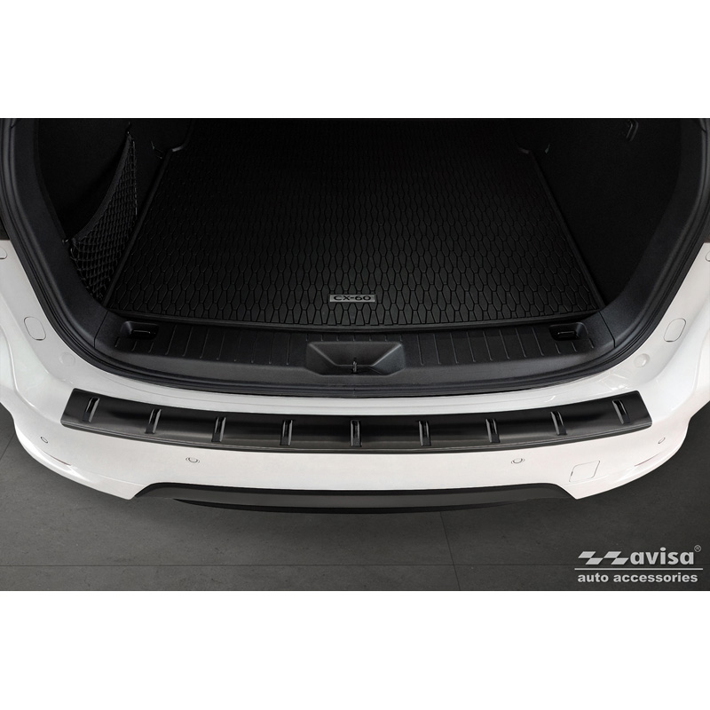 Black Stainless Steel Rear bumper protector  Mazda CX-60 (KH) 2022- 'STRONG EDITION'