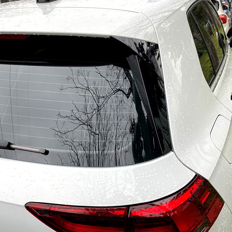 Set rear window side spoilers  Volkswagen Golf VIII HB 3/5-doors 2020- (ABS Glossy Black)