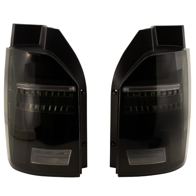 Set LED Tail Lights  Volkswagen Transporter T6 2015-2020 (with hatch) - Black - incl. Dynamic Running Light
