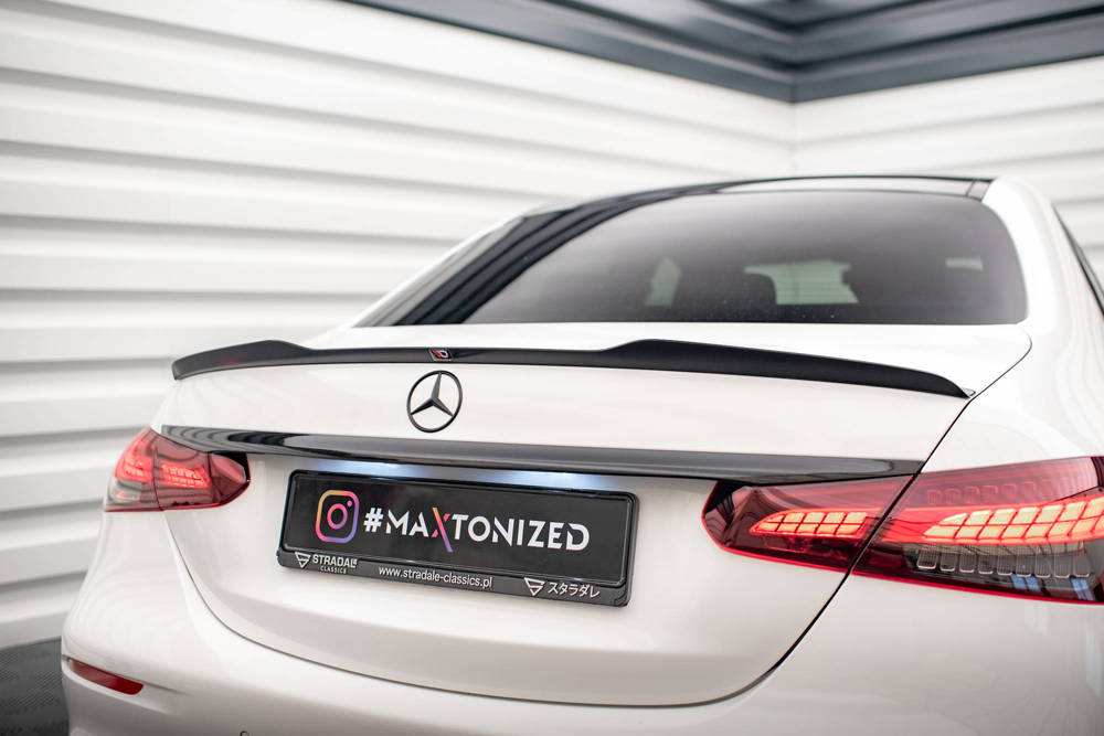 Spoiler passend voor Mercedes E Klasse W213 FL AMG Line Maxton Glans Zwart