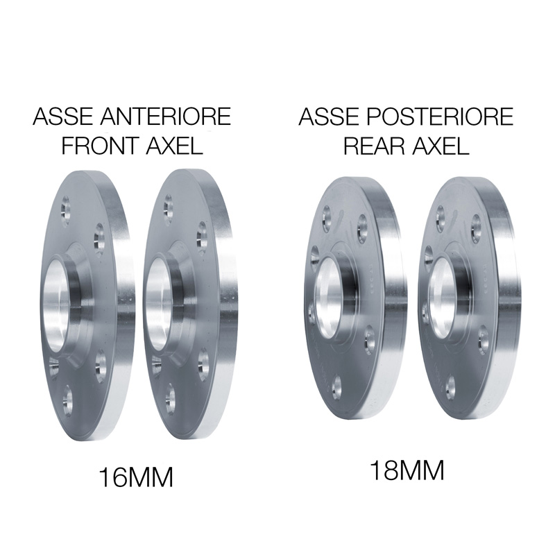 Simoni Racing Aluminium Wheel Spacer Kit - 2x16mm(FA) - 2x18mm(RA) (Hub 72,6mm) including wheel bolts -  BMW various