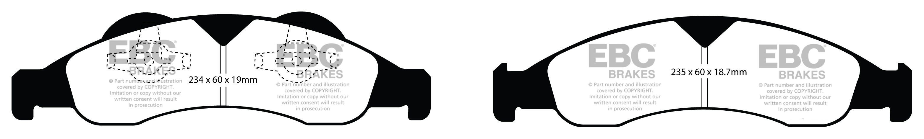 EBC Brakes LINCOLN Navigator 5.4 2007-2009 Remblokken voorzijde