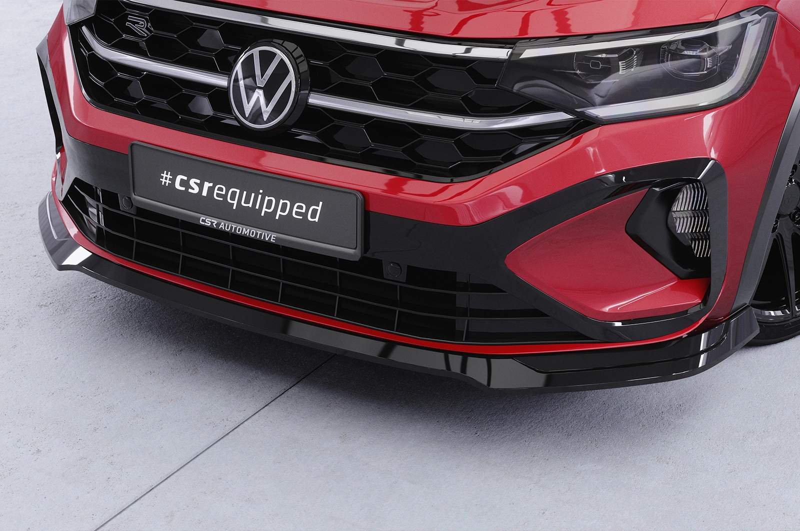 Voorspoiler passend voor VW Taigo (Typ CS) glans zwart