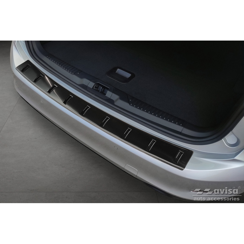 Black Stainless Steel Rear bumper protector  Ford Focus IV Wagon incl. ST-Line 2018- 'STRONG EDITION'