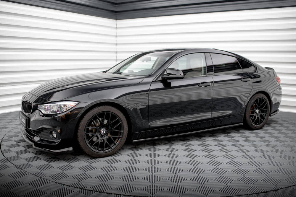 Zijskirts passend voor BMW 4 Gran Coupe F36 2014 - 2017 Maxton Glans Zwart