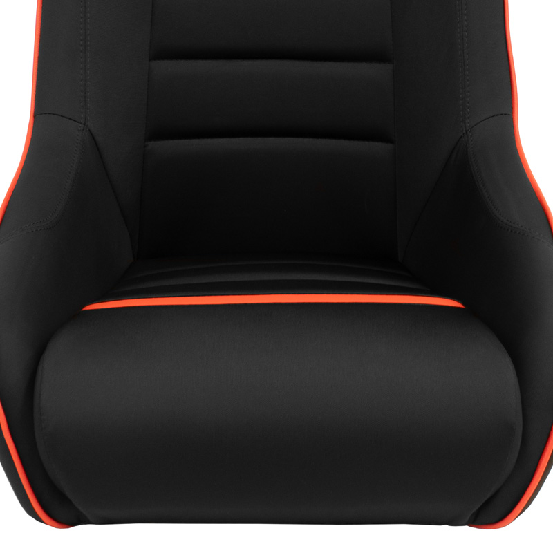 Sport seat 'Classic RS' - Black/Red - Non-reclinable back-rest + Integrated head-rest - incl. slides