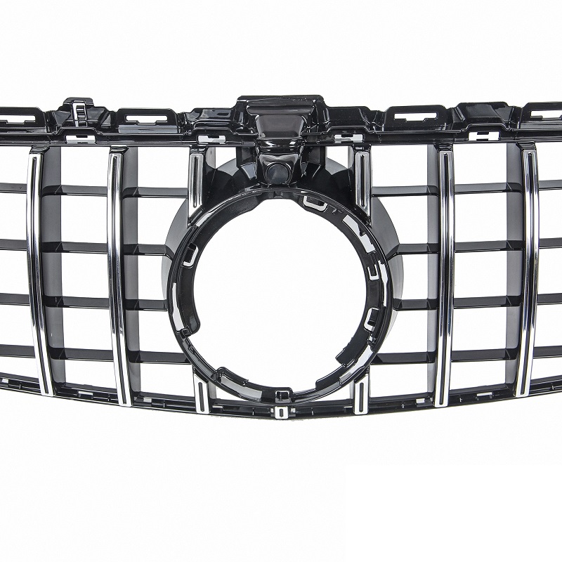 Grill passend voor Mercedes W205 Facelift 18-.. Zwart Chroom GT Look Camera