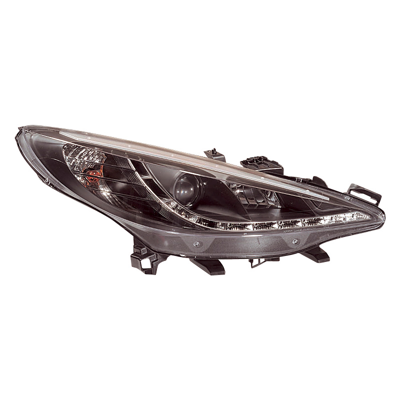 Set Headlights incl. DRL  Peugeot 207 3/5-doors - Black