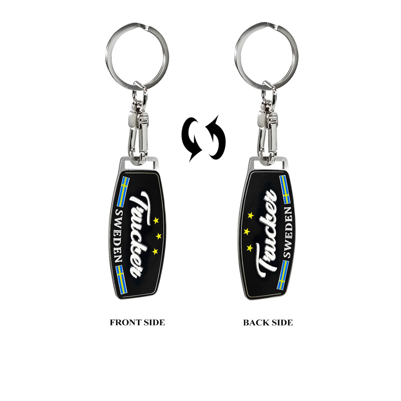Stainless steel key chain - Trucker/Sweden