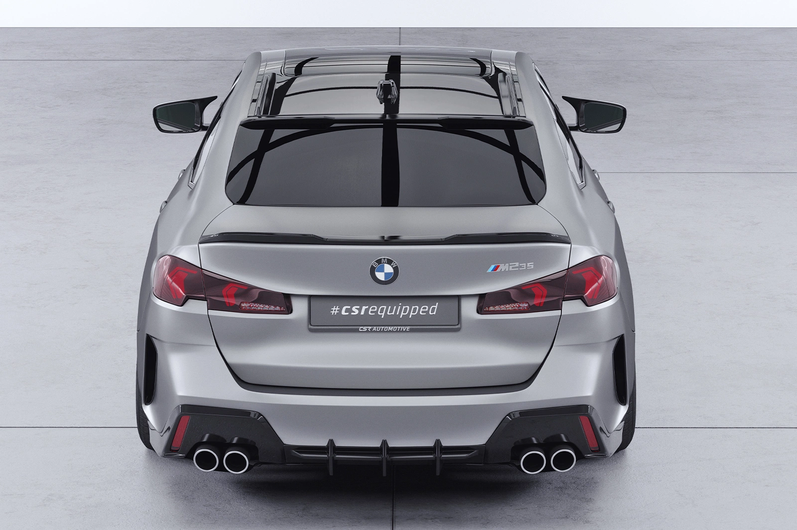 Rear Roof Spoiler Fins with ABE BMW 2 Series F74 Gran Coupe 2025– Gloss Black