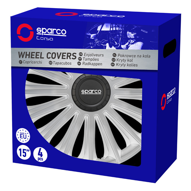 Sparco Wheel Covers Treviso - 16-inch - Silver - Set of 4 pieces