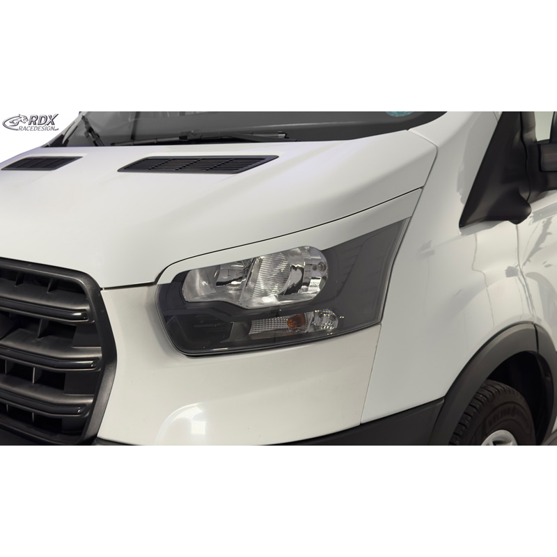 RDX Racedesign Head light spoilers  Ford Transit (Xenon and black Halogen headlights) 2014- (ABS)