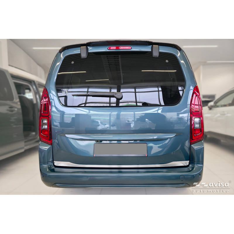 Avisa Brushed Stainless Steel Trunk Tailgate Trim Cover  Toyota Proace City Verso 2019-2024 & Facelift 2024-