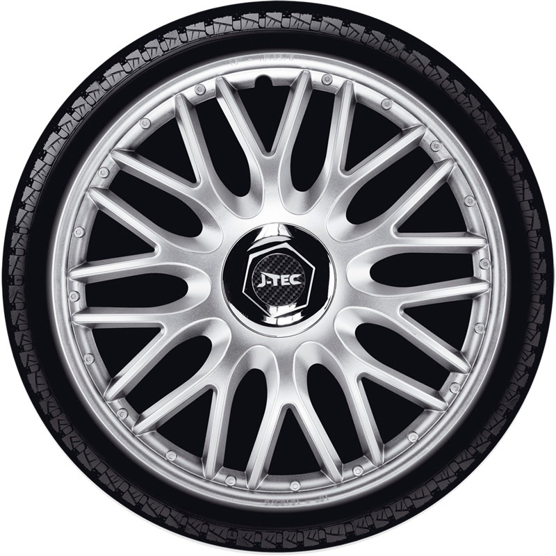Set J-Tec wheel covers Orden R 14-inch silver + chrome ring