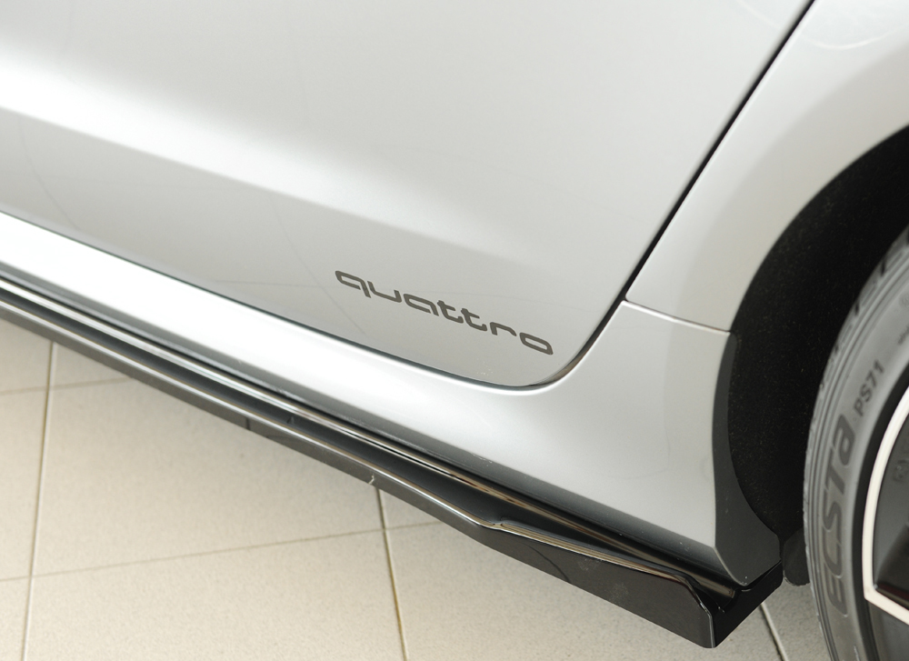 Zijskirts passend voor Audi A6 (4G/C7): 11.10-08 glans zwart