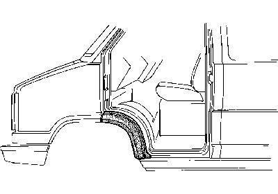 spatbord, achterste gedeelte, rechts Fiat Ducato, 1982-1996