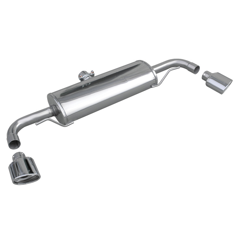 100% Inox Double Sport Exhaust  Audi TT 3.2 V6 Quattro (250HP) 2006- 120x80mm Oblique