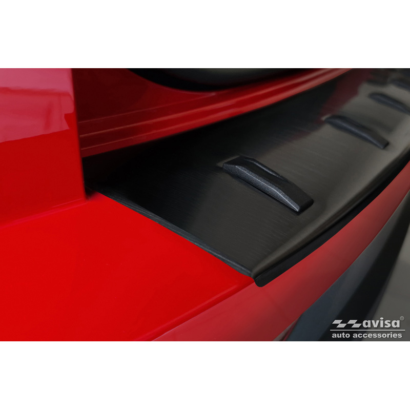 Black Stainless Steel Rear bumper protector  Skoda Karoq (NU7) Facelift incl. Sportline 2022- 'STRONG EDITION'