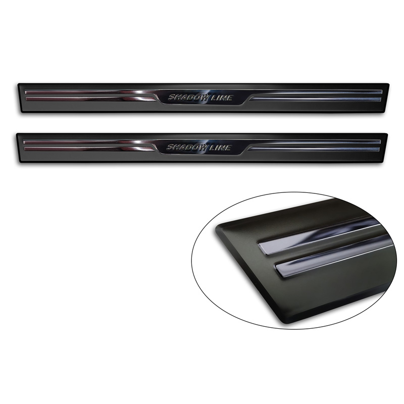 Avisa Universal Door Sill Protector Set 'Shadow Premium' Aluminium/Black - 2-Pieces - 54 x 4 cm