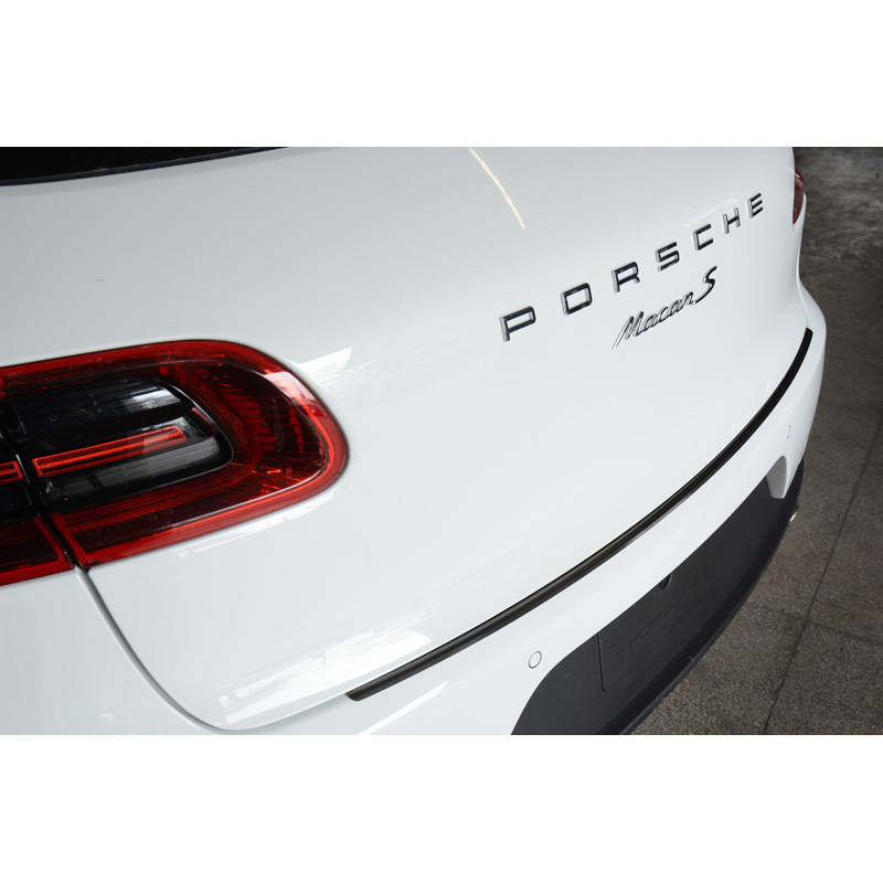 Black Stainless Steel Rear bumper protector  Porsche Macan 2013- 'Ribs'