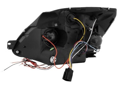 Headlights Ford Fiesta MK6 02-05 Angel Eyes Black
