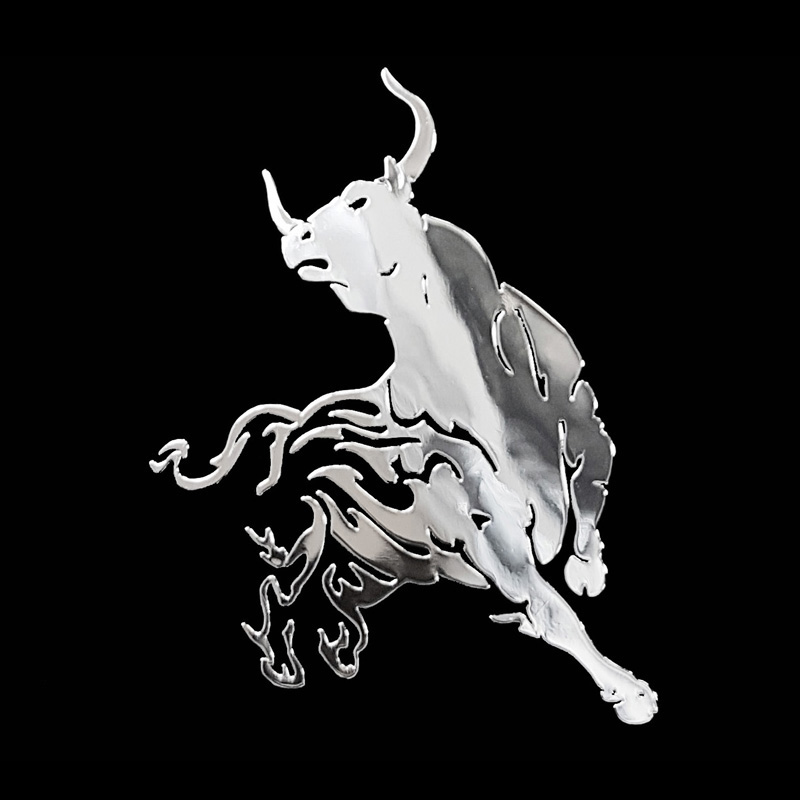 Nickel Sticker 'Bull' - 54x65mm